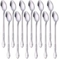 thumbnail image 1 of Iced Tea Spoon Set for 12 Coffee Spoon 7.9 -Inch Stainless Steel Spoon Set Ice Cream Spoon Long Spoon Dessert Spoon Milkshake Spoon, Silver, 1 of 7
