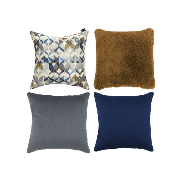 Set de 4 Cojines Decorativos Coprire 45 x 45 cm Caqui