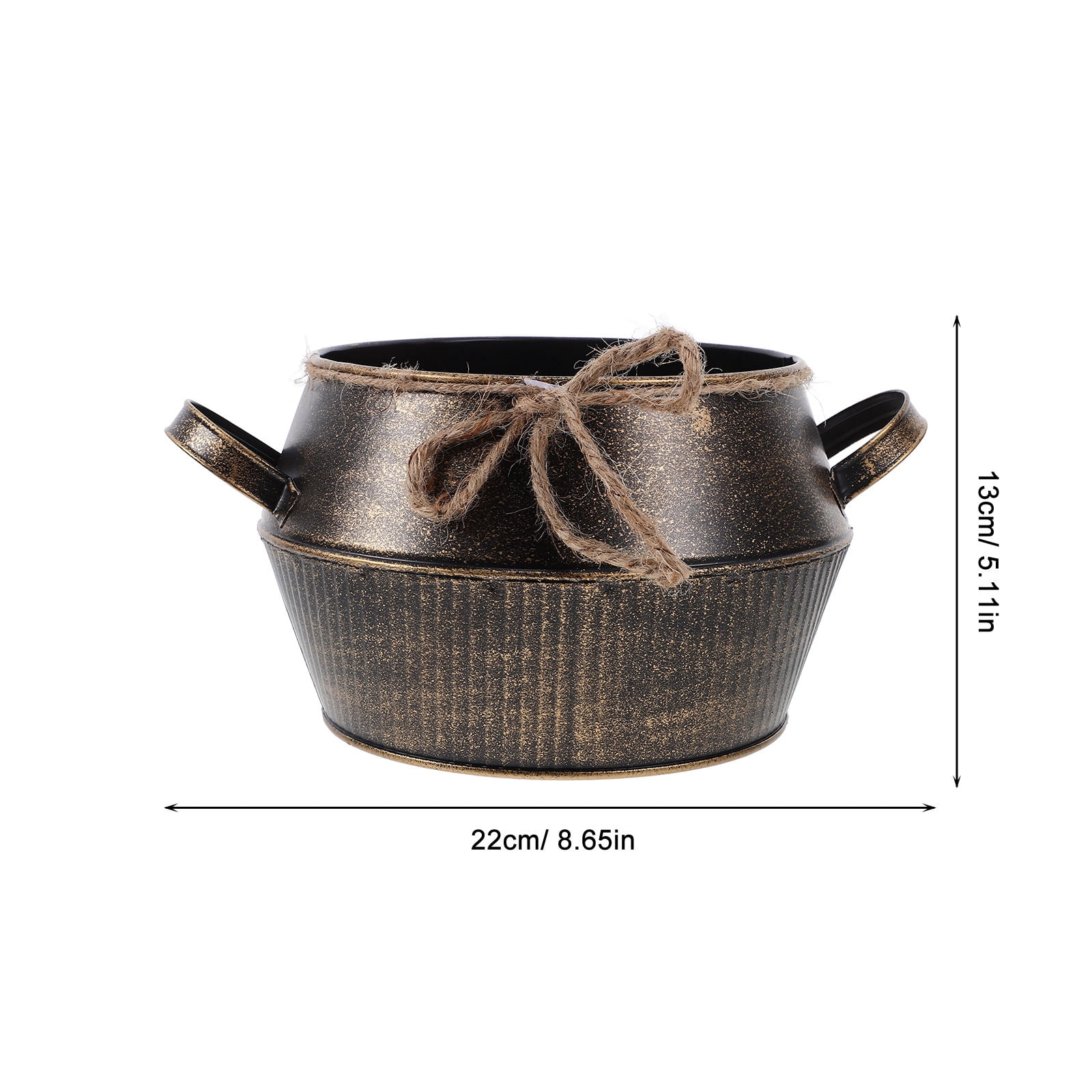 FRCOLOR  Rustic Bucket Small Galvanized Garden Gardening Pots