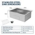 thumbnail image 6 of Accreate Stainless Steel Undermount Kitchen Sink Workstation Sink Set with Bottom Grid, Cutting Board, Strainer, Drying Rack, 6 of 7