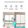 thumbnail image 4 of Window Privacy Film Cream Striped Stained Glass Window Film Decorative Sun Block Window Cover Modern Abstract Water Ripple Solid Color Window Clings Static Adhesive Sticker for Bathroom 23.6"x59", 4 of 7