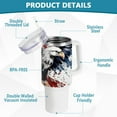 thumbnail image 4 of Eagle Blood 40 oz Tumbler with Handle Insulated&nbsp;Travel Mug&nbsp;Lid Straw Leak Proof Steel Vacuum Water Bottles Glasses Fits in Car Cup Holder, 4 of 7
