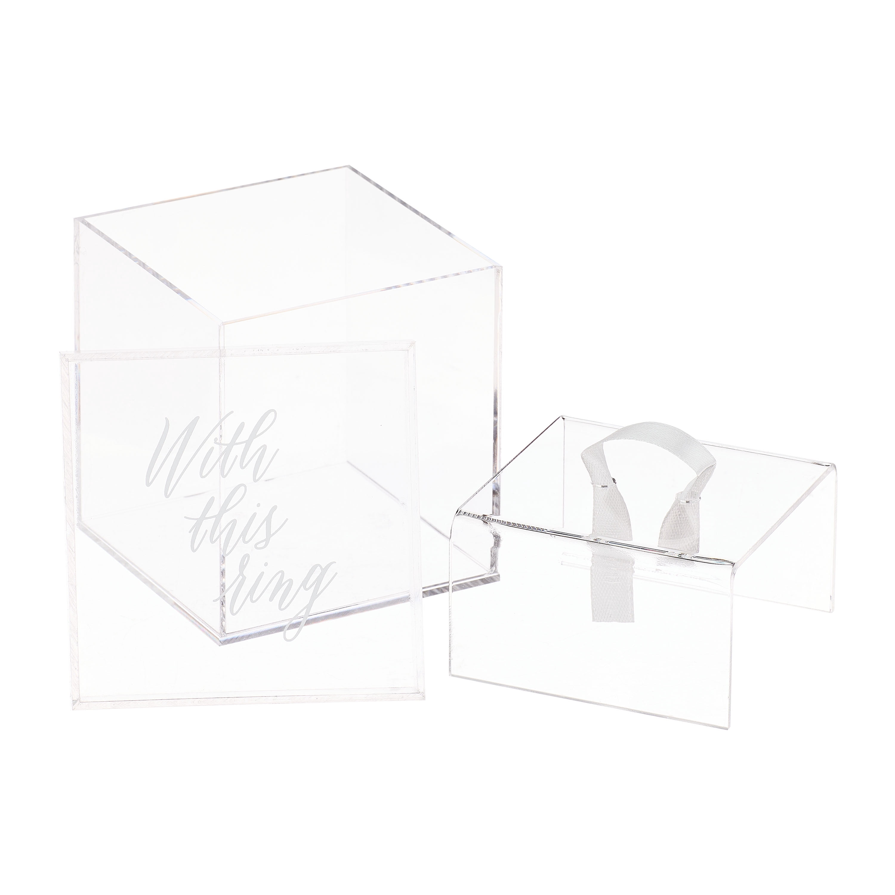 Clear Acrylic Ring Bearer Box, by Way To Celebrate
