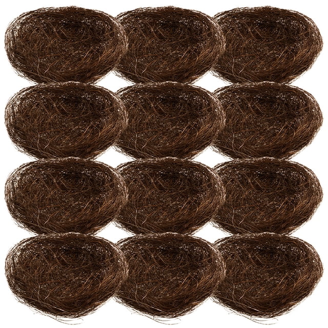 BRIGHTFUFU 16 piezas Nido de pájaros simulados Nido de pájaros Adornos de nido de pájaros Propiedades de fotografía decorativa Decoración del plato