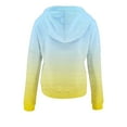 thumbnail image 5 of XPMWRP Women's Drawstring Gradient Hoodies Sweatshirt Fall Winter Long Sleeve Button Down Pullover Sweatshirts With Pockets Blue L, 5 of 6