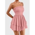 thumbnail image 3 of Vestido PRETTYGARDEN para mujer, verano 2025, sin tirantes, tubo, rosa, 3 of 7