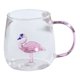 thumbnail image 1 of Taza de vidrio hecha a mano con forma de animal y planta, taza de agua, linda taza para café, leche y asa colorida., 1 of 8
