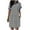 DT-Black, variant on DailyTrove Women's Loose Striped Midi Dress, Short Sleeve, Casual Lounge & Beach Cover-Up, Soft Polyester Blend, Solid Color