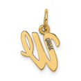 thumbnail image 4 of 10k Small Script Initial W Charm, 4 of 4
