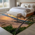 thumbnail image 5 of Summer Beach Sunset Landscape Area&nbsp;Rug 6x9ft Coastal Ocean Palm Tree Cloud Boat Non-Slip&nbsp;Washable Square&nbsp;Rugs Soft Felt Indoor Floor Mat for Bedroom Kitchen Living Room Bathroom, 5 of 9