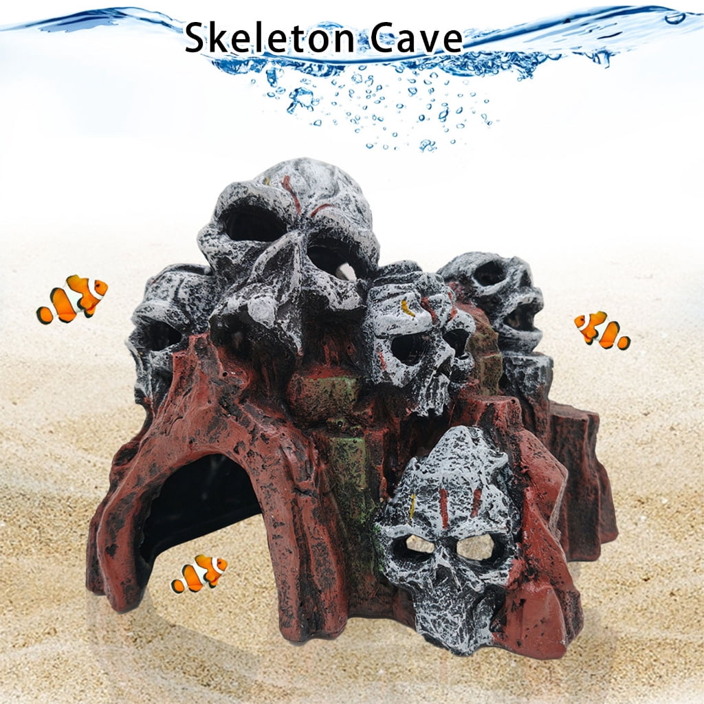 Creative Gothicism Skull Cave Fish Tanks Accessory Aquariums Aesthetic