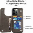 thumbnail image 2 of Dteck for iPhone 13 Pro Max Wallet Case with Card Holder, Butterfly Flower Embossed Faux Leather Kickstand Card Slots Case, Handmade Shockproof Protective Slim Soft Flip Phone Case 2021 6.7", Grey, 2 of 6