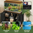 thumbnail image 4 of Uforic 120 gal Fish Tank Stand w Shelf and Cabinet, 1100 lbs Capacity, Power Outlets, Metal, Black, 4 of 9