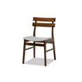 thumbnail image 2 of Baxton Studio Richmond Mid-Century Modern Grey Upholstered and Walnut Brown Finished Wood 5-Piece Dining Set with Faux, 2 of 7