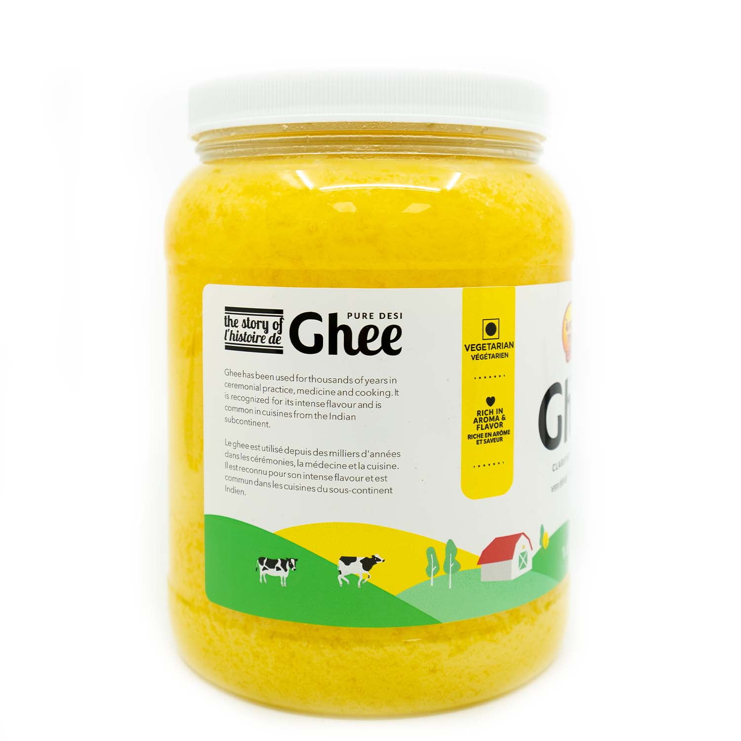 Verka Pure Desi Ghee, 3.5lbs Jar, Rich in Aroma and Flavor