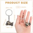 thumbnail image 2 of Uxcell 2Pcs Llavero de Metal para Motocicleta, Llavero de Coche Cool, Llavero de Motocicleta de Moda, Llavero de Coche Adecuado para Hombres y Mujeres, Bronce, 2 of 7