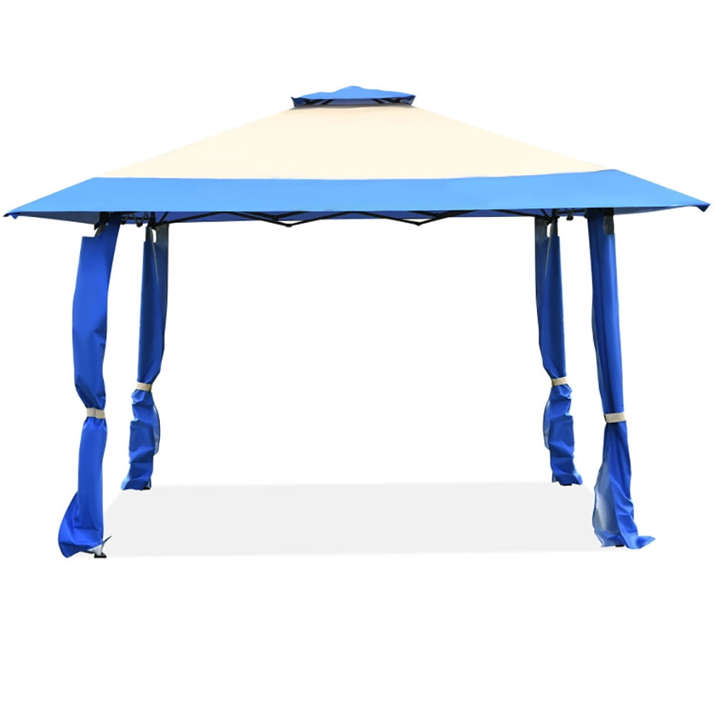 Aimee Lii 13 Feet x 13 Feet Pop Up Canopy Tent Instant Outdoor Folding Canopy Shelter, Backyard Canopy Gazebo, Blue