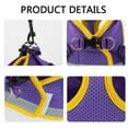 thumbnail image 4 of Chihuahua Yorkies Teddy Chest Straps Breathable Reflective Puppy Harness Pet Dog Leash Mesh Vest PURPLE&YELLOW S, 4 of 8