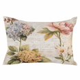 thumbnail image 2 of Vintage Hydrangea Floral Standard Size Pillow Cover, Pillowcase Protectors with Zipper, Breathable Decorative Throw Pillow Case Cover, Spring Botanical Flowers Pillow Shams for Couch Sofa 20x26Inch, 2 of 8