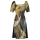 thumbnail image 5 of Vestido sin mangas con grullas japsas vuelo a la luna dorada ropa de mujer vestidos de mujer vestido vintage, 5 of 6