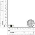 thumbnail image 3 of Gem Stone King 925 Silver and 10K Yellow Gold Black Sapphire and White Lab Grown Diamond 3-Stone Engagement Ring for Women (1.18 Cttw, Round 6MM, Gemstone September Birthstone, Size 7), 3 of 4