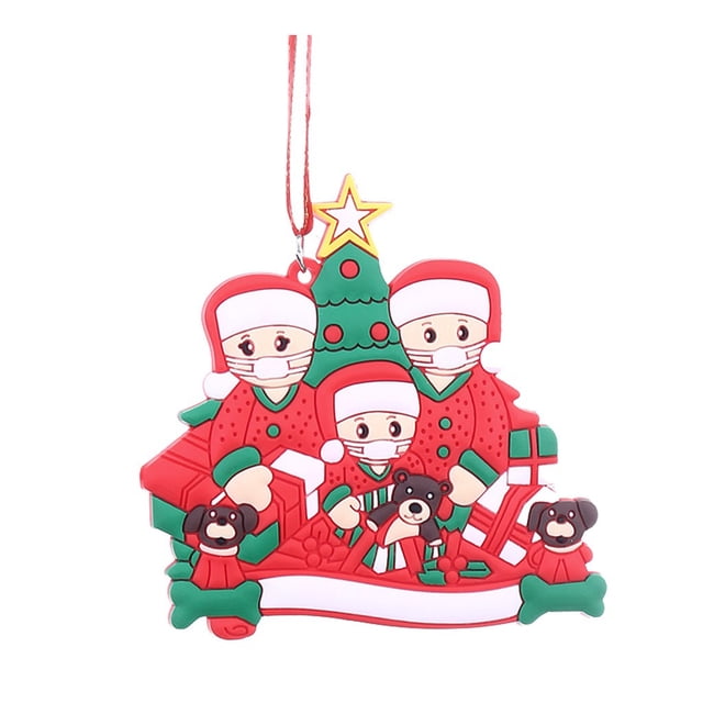 Fiudx Liquidación navideña Adornos familiares supervivientes personalizados para las fiestas navideñas de 2020