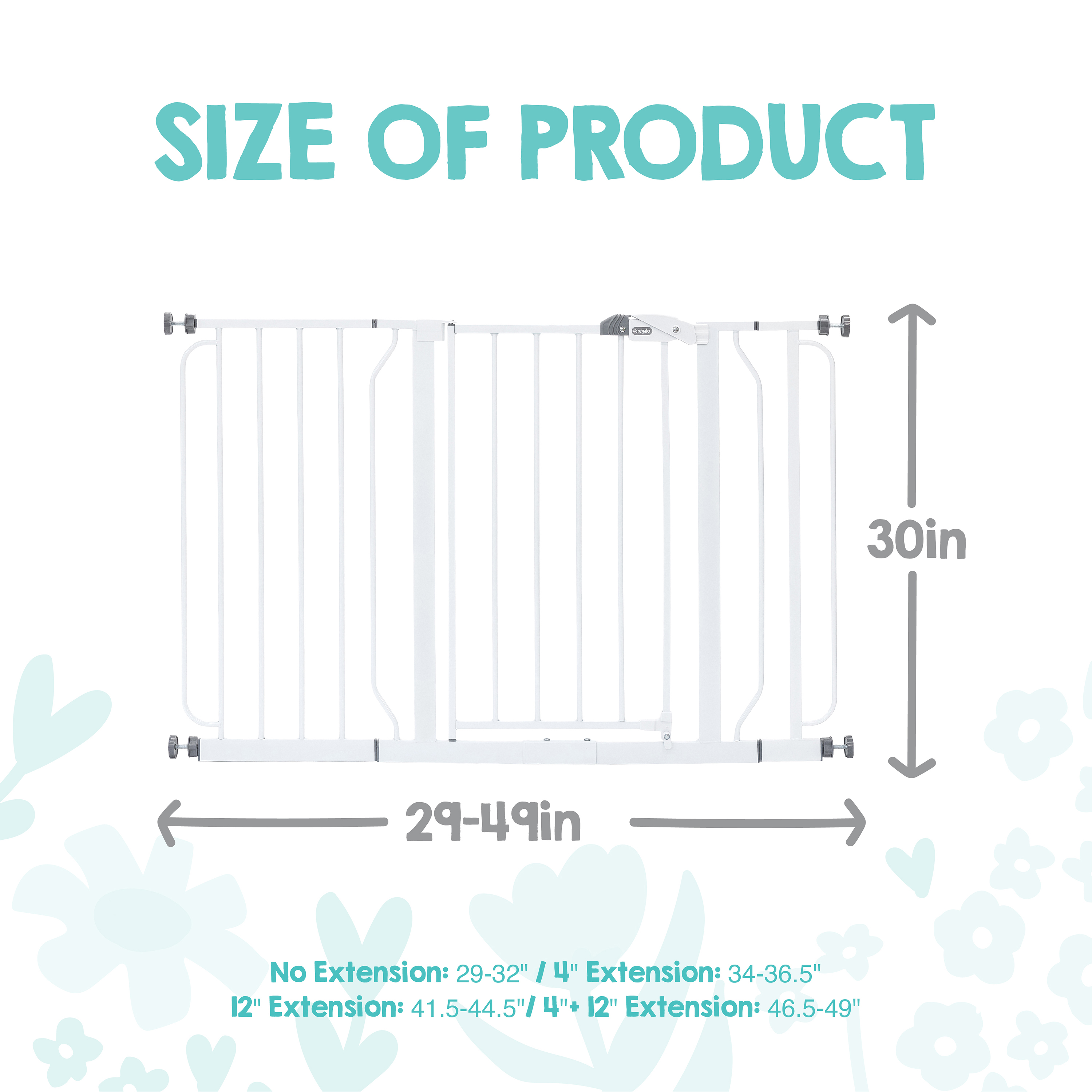Regalo Easy Step 49-Inch Extra Wide Safety Gate, White photo 2