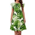 thumbnail image 2 of SMihono Robe d'Été Grande Taille pour Femmes 2023 Mode Vacances d'Été Imprimée Col Rond Manches Courtes Fête Plage Robe Ample, 2 of 9