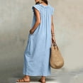 thumbnail image 6 of 2026 European And Station Summer Solid Color Elegant Temperament Flying Sleeve Dress, 6 of 8