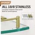 thumbnail image 3 of Estante Esquinero KES BGS2101A-BZ para Baño de Vidrio Templado Dorado, 3 of 9
