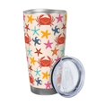 thumbnail image 2 of Rateoe Crabs And Seastars Printed Car Guy Gifts for Men Women Tumbler - 20oz/590ml Double Wall Vacuum Insulated Stainless Steel Travel Tumbler Cups with Lid & Straw-Straw Two-piece Set, 2 of 8