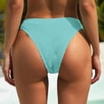 thumbnail image 4 of Dresfit Ribbed High Waisted Bikini Bottoms for Women - Textured Sexy Swimwear Light Blue 2XL, 4 of 4