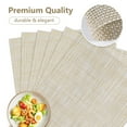 thumbnail image 4 of VCVCOO Plastic/Vinyl Placemats Set of 6 - Woven Heat Resistant Place Mats, Washable Indoor/Outdoor Table Mats for Kitchen Dining,12x18 inch, 4 of 12