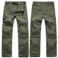 thumbnail image 2 of HOOMEUMY Men's Outdoor Lightweight Quick Dry Hiking Pants Convertible Water-Resistant Zip Off Fishing Travel Safari Camping Trousers Pockets Green M, 2 of 9
