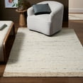thumbnail image 2 of TOWN & COUNTRY TERRA Montana Textured Border Handcrafted 100% Wool Area Rug, Ivory/Beige, 8'x10', 2 of 9