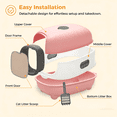 thumbnail image 4 of spacious fully enclosed pink cat litter box with a cat litter scoop, 4 of 8