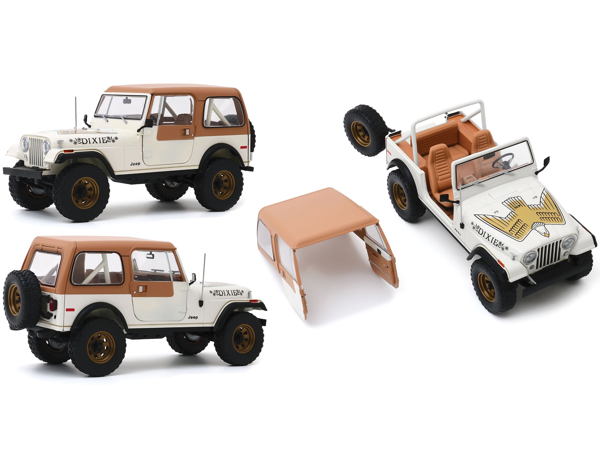 Greenlight 19065 1979 Jeep CJ-7 Golden Eagle Dixie Cream 1 by 18