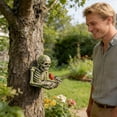thumbnail image 3 of Skeleton Bird Feeder, Tree-Mounted Resin Statue, Funny Hanging Weather Resistant Design, Ideal Outdoor Decor for Yard Patio Lawn Garden, 3 of 4