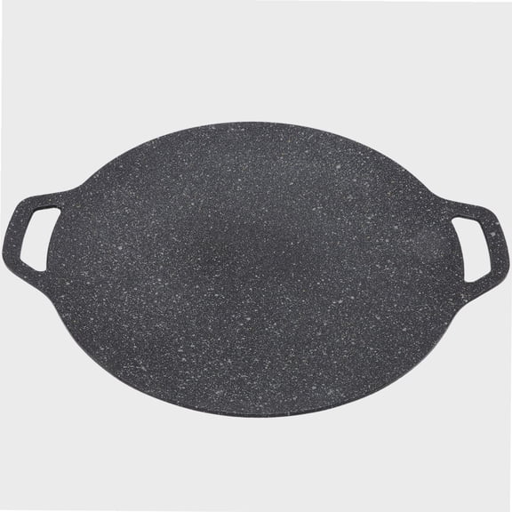 Cast Iron Grill Pan, Cast Iron Grill Pans for Stove Tops, Grilling Cookware Dual-Sided Griddle for Camping, Non-stick Coating frying Pan[30cm]