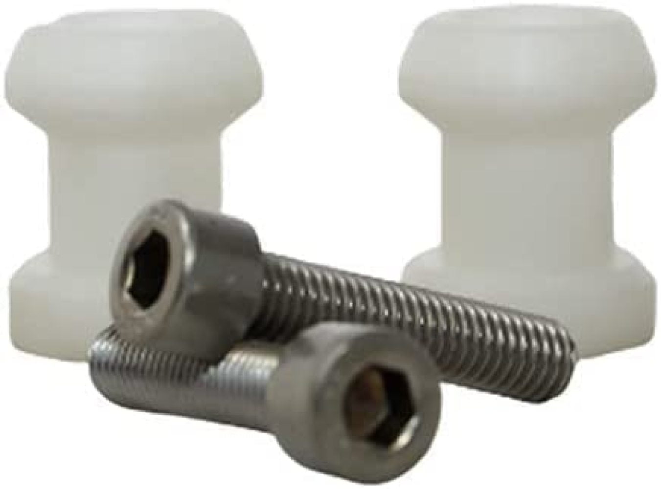 RovKeav White 8mm Rear Swingarm Motorcycle Spool Sliders Swing Arm