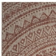 thumbnail image 6 of SAFAVIEH Courtyard Josiah Floral Medallion Indoor/Outdoor Area Rug, 4' x 5'7", Light Beige/Terracotta, 6 of 8