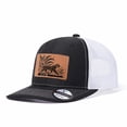 thumbnail image 6 of Vergiac Tiger In Floral Graphic Leather Patch Trucker Hat, Men Adjustable Breathable Mesh Baseball Cap for Outdoor Travel Daily Casual Outfits, 6 of 6