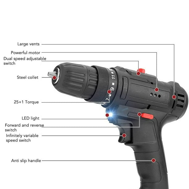 Electric Drill Set Adjustment Home Power Drill US Plug 110V 220V For DIY Projects