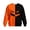 Black, variant on Hsovts Men Relaxed Fit Long Sleeve Sweatshirt, Halloween Split Color Pumpkin Face Graphic Crew Neck Pullover Top Yellow 4xL