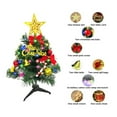 thumbnail image 3 of ievspot Mini Artificial Christmas Tree with LED Lights Vibrant Color Realistic Looking Reusable Small Xmas Tree Desktop Decor, 3 of 8