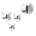 thumbnail image 1 of Moyic 12/24 Uds pegatina de espejo para pared calcomanía mariposas 3D espejo pared arte fiesta boda hogar decoraciones mariposa nevera pared Decoración del hogar Plata 24 piezas Moyic HA001498-06, 1 of 1