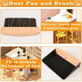 thumbnail image 2 of Mini Metal Dustpan and Brush Set for Sweeping Crumbs Fireplace, Natural Table Sweeper Combo Black, 2 of 5