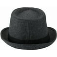 thumbnail image 4 of PIKADINGNIS Trilby Fedoras Panama Jazz Hat Short Brim Bowler Hat for Men/Women, 4 of 6