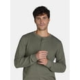 thumbnail image 4 of George Men’s and Big Men’s Thermal Henley T-Shirt with Long Sleeves, Sizes XS-3XLT, 4 of 5
