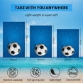 thumbnail image 5 of GZHJMY Beach Towel for Women Girls, Soccer Ball on Blue Background Bath Towel, Oversized Lightweight Sport Towel, 31x71 Inch, 5 of 7
